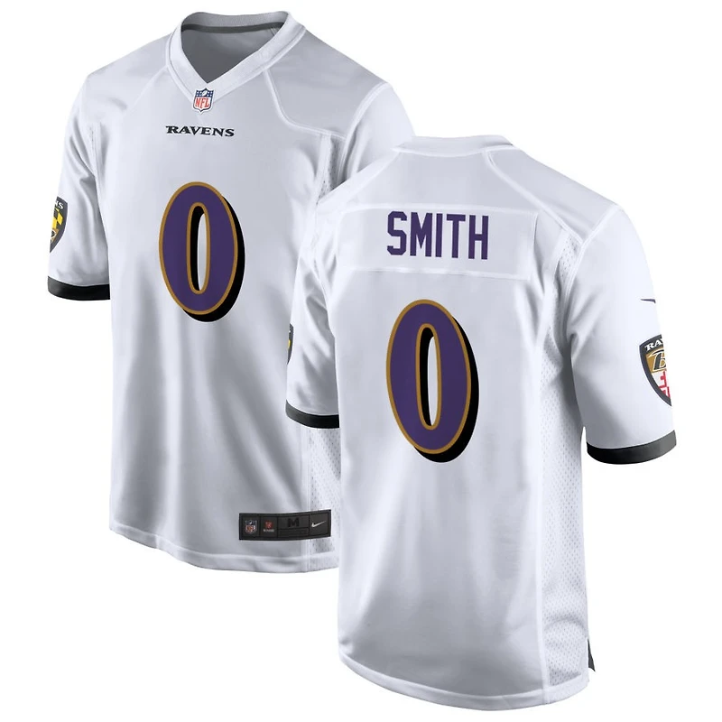 Roquan Smith Men's Nike White Baltimore Ravens Custom Game Jersey