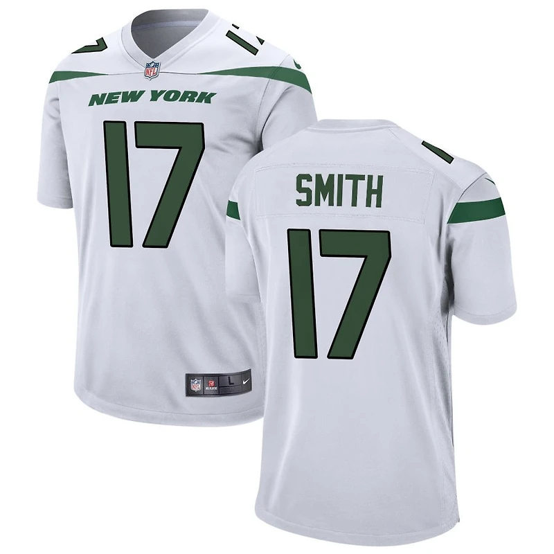 Chris Smith Men's Nike White New York Jets Custom Game Jersey