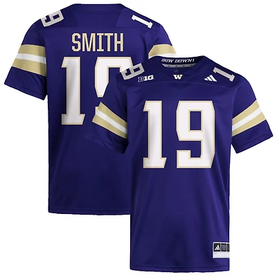 Caleb Smith Men's adidas  Purple Washington Huskies NIL Pick-A-Player Home Premier Football Jersey