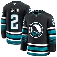 Will Smith Men's Fanatics Black San Jose Sharks Alternate Premium Custom Jersey