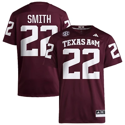 EJ Smith Men's adidas  Maroon Texas A&M Aggies NIL Pick-A-Player Home Premier Football Jersey