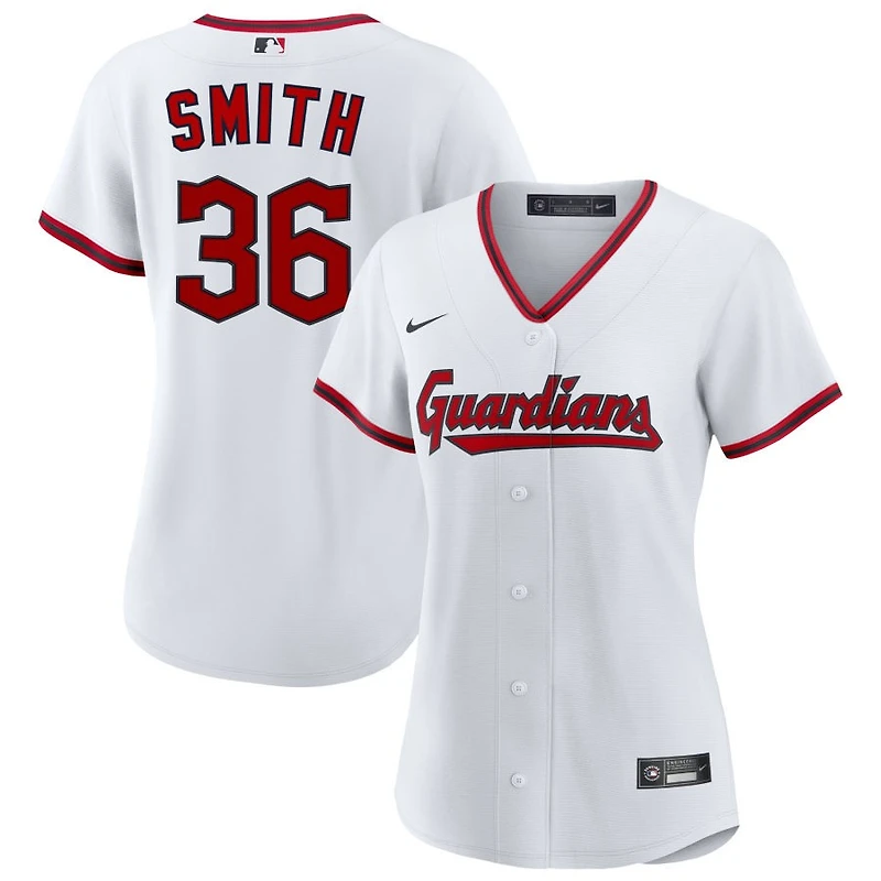 Cade Smith Women's Nike White Cleveland Guardians Home Custom Replica 2.0 Jersey