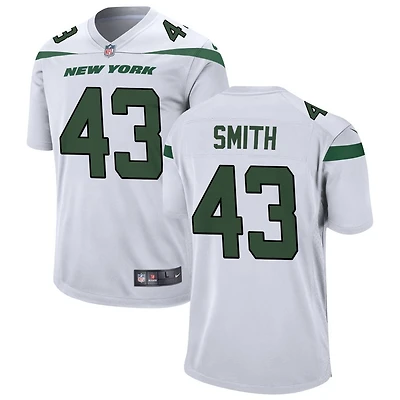 Keidron Smith Men's Nike White New York Jets Custom Game Jersey