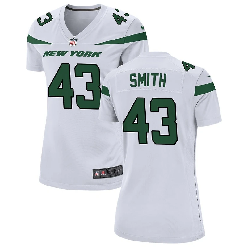 Keidron Smith Women's Nike White New York Jets Custom Game Jersey