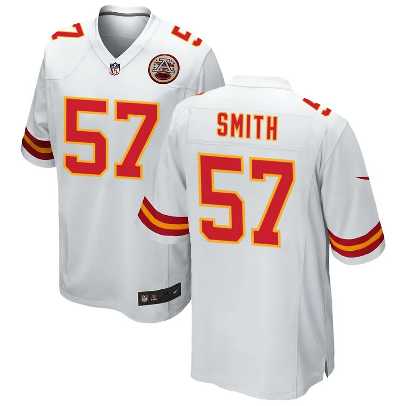 Tyreke Smith Men's Nike White Kansas City Chiefs Custom Game Jersey
