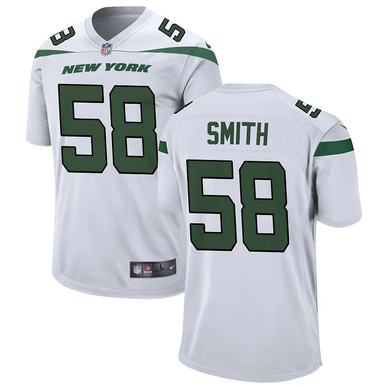 Mazi Smith Men's Nike White New York Jets Custom Game Jersey