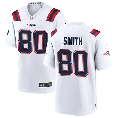 Brandon Smith Men's Nike White New England Patriots Custom Game Jersey