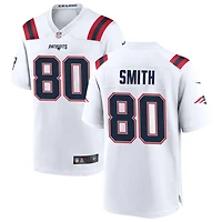 Brandon Smith Men's Nike White New England Patriots Custom Game Jersey