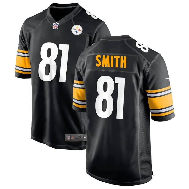 Jonnu Smith Men's Nike Black Pittsburgh Steelers Custom Game Jersey