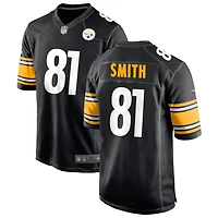 Jonnu Smith Men's Nike Black Pittsburgh Steelers Custom Game Jersey
