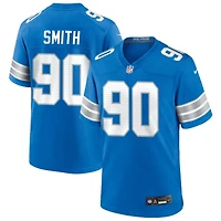 Chris Smith Men's Nike  Blue Detroit Lions Custom Game Jersey
