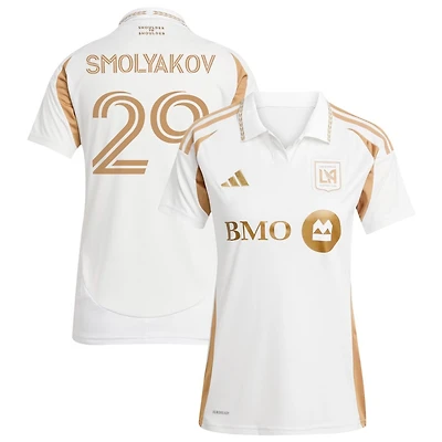 Artem Smolyakov Women's adidas  White LAFC 2025 Secondary Replica Custom Jersey