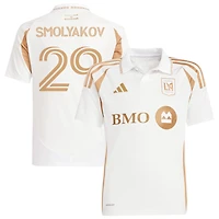 Artem Smolyakov Youth adidas  White LAFC 2025 Secondary Replica Custom Jersey