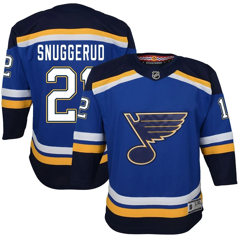 Jimmy Snuggerud Youth Blue St. Louis Blues Home Premier Custom Jersey
