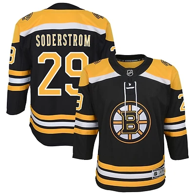 Victor Soderstrom Youth Black Boston Bruins Home Custom Premier Jersey