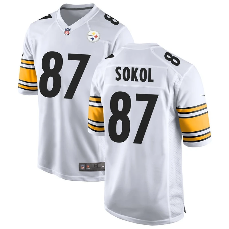 Matt Sokol Men's Nike White Pittsburgh Steelers Game Custom Jersey