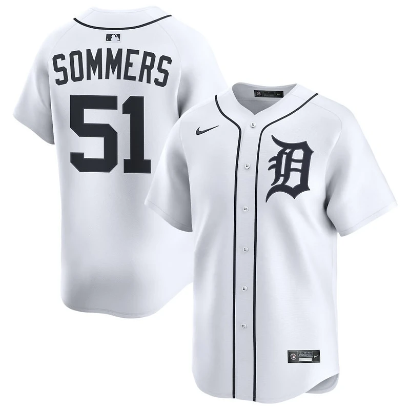Drew Sommers Men's Nike White Detroit Tigers Home Limited Custom Jersey