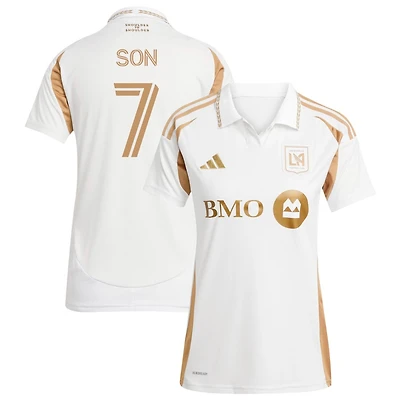 Heung-Min Son Women's adidas  White LAFC 2025 Secondary Replica Custom Jersey