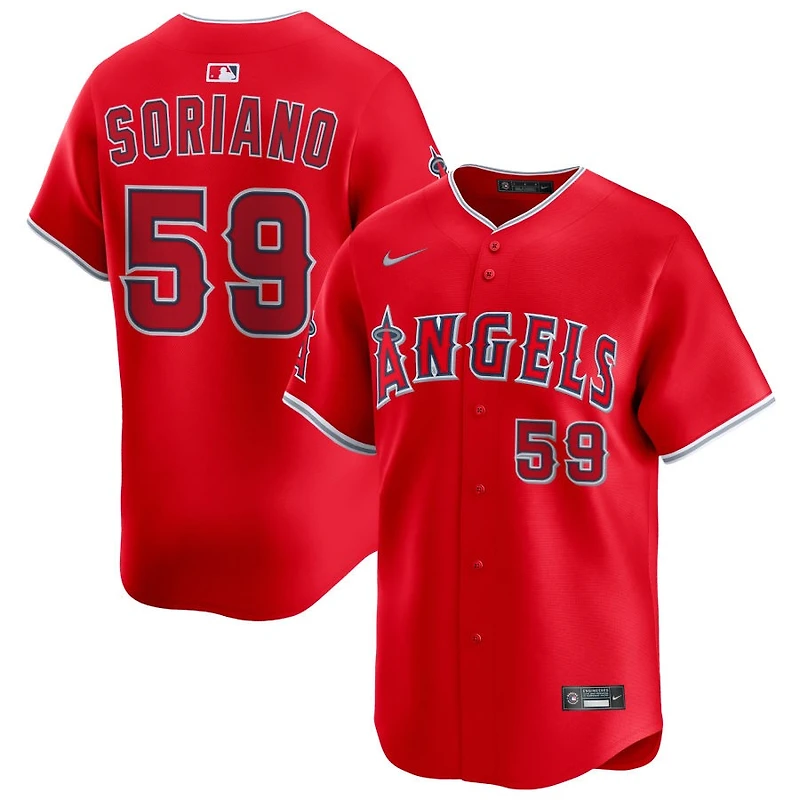 Jose Soriano Men's Nike Red Los Angeles Angels Alternate Limited Custom Jersey