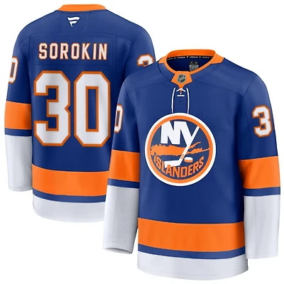 Ilya Sorokin Men's Fanatics Royal New York Islanders Home Premium Custom Jersey