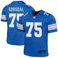 Colby Sorsdal Youth Nike Blue Detroit Lions Custom Game Jersey