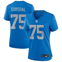 Colby Sorsdal Women's Nike Blue Detroit Lions Alternate Custom Game Jersey