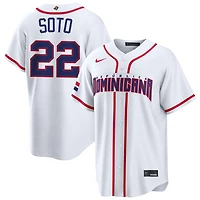 Juan Soto Men's Nike White Dominican Republic Baseball 2026 World Baseball Classic Home Pick-A-Player Jersey