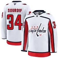 Justin Sourdif Men's Fanatics White Washington Capitals Away Premium Custom Jersey