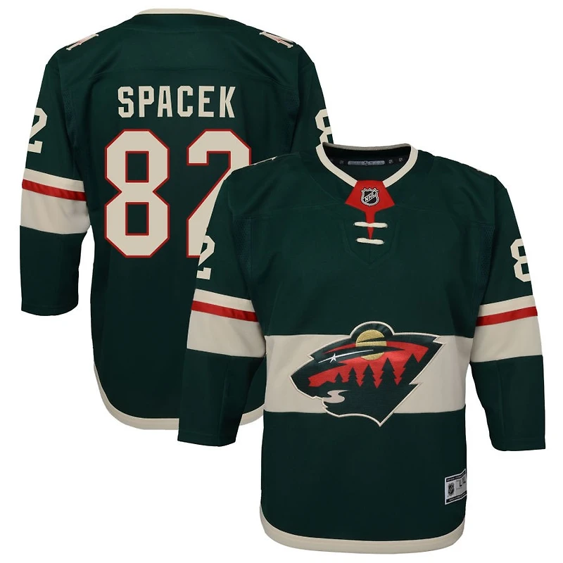 David Spacek Youth Green Minnesota Wild Home Premier Custom Jersey