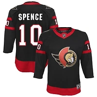 Jordan Spence Youth Black Ottawa Senators Home Custom Premier Jersey