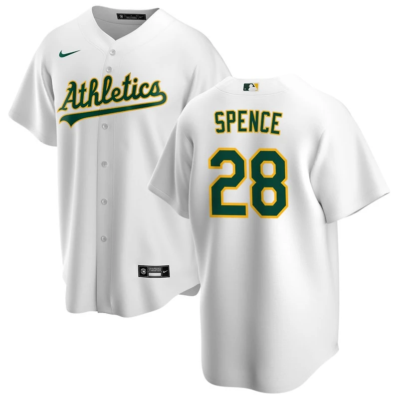 Mitch Spence Youth Nike White Athletics Home Replica Custom Jersey