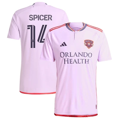 Tyrese Spicer Men's adidas Purple Orlando City SC 2024 Legacy Kit Replica Custom Jersey