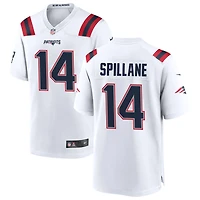 Robert Spillane Men's Nike White New England Patriots Custom Game Jersey