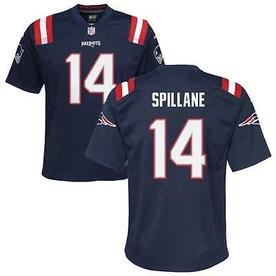 Robert Spillane Youth Nike Navy New England Patriots Custom Game Jersey