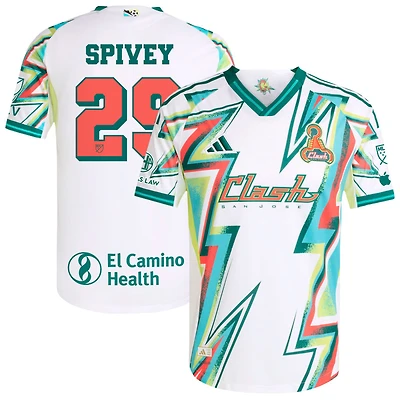 Keidren Spivey Men's adidas White San Jose Earthquakes 2025 Third Authentic Custom Jersey