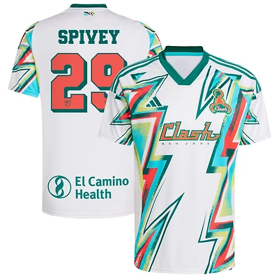Keidren Spivey Men's adidas White San Jose Earthquakes 2025 Third Replica Custom Jersey
