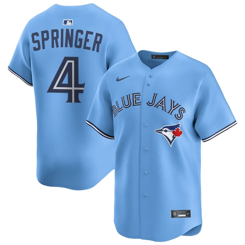 George Springer Men's Nike Light Blue Toronto Blue Jays Alternate Limited Custom Jersey