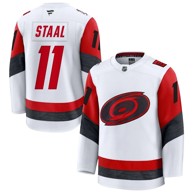 Jordan Staal Men's Fanatics White Carolina Hurricanes Away Premium Custom Jersey
