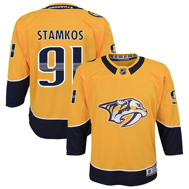 Steven Stamkos Youth Yellow Nashville Predators Home Premier Custom Jersey