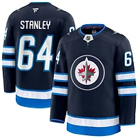 Logan Stanley Men's Fanatics Navy Winnipeg Jets Home Premium Custom Jersey