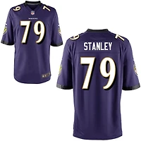 Ronnie Stanley Youth Nike Purple Baltimore Ravens Custom Game Jersey