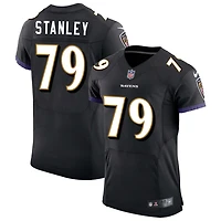 Ronnie Stanley Men's Nike Black Baltimore Ravens Speed Machine Elite Custom Jersey