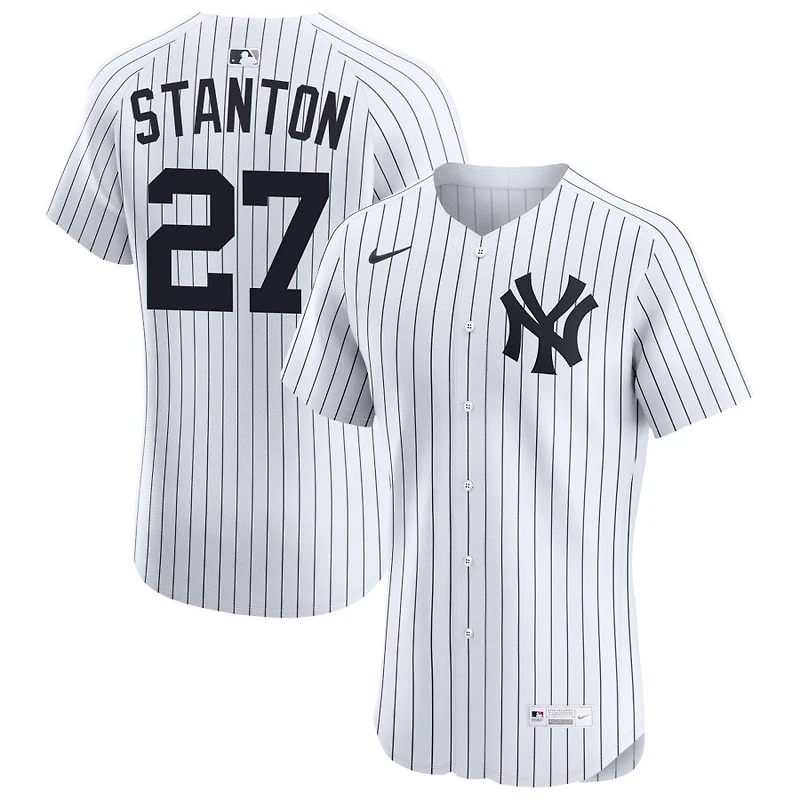 Giancarlo Stanton Men's Nike White New York Yankees Home Elite Custom Jersey