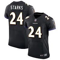 Malaki Starks Men's Nike Black Baltimore Ravens Speed Machine Elite Custom Jersey