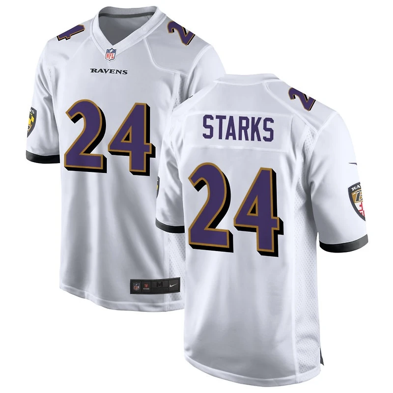 Malaki Starks Men's Nike White Baltimore Ravens Custom Game Jersey