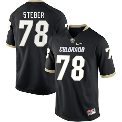 Hudson Steber Men's Nike Black Colorado Buffaloes Pick-A-Player NIL Replica Football Jersey
