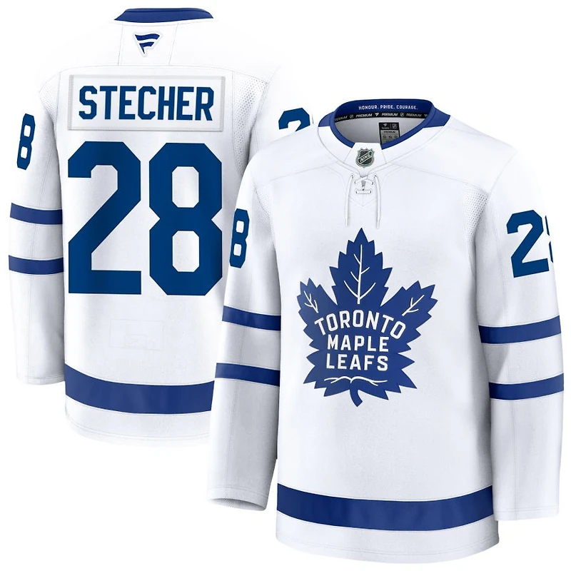 Troy Stecher Men's Fanatics White Toronto Maple Leafs Away Premium Custom Jersey