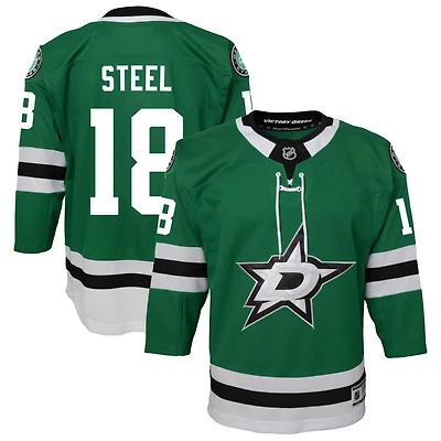 Sam Steel Youth Green Dallas Stars Home Custom Premier Jersey