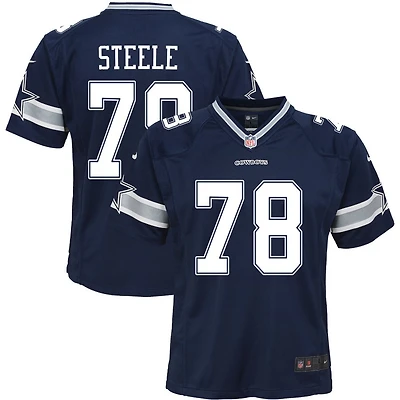 Terence Steele Youth Nike Navy Dallas Cowboys Custom Game Jersey