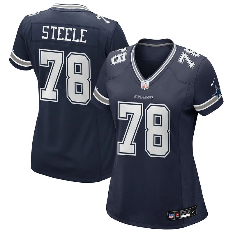 Terence Steele Women's Nike Navy Dallas Cowboys Custom Game Jersey